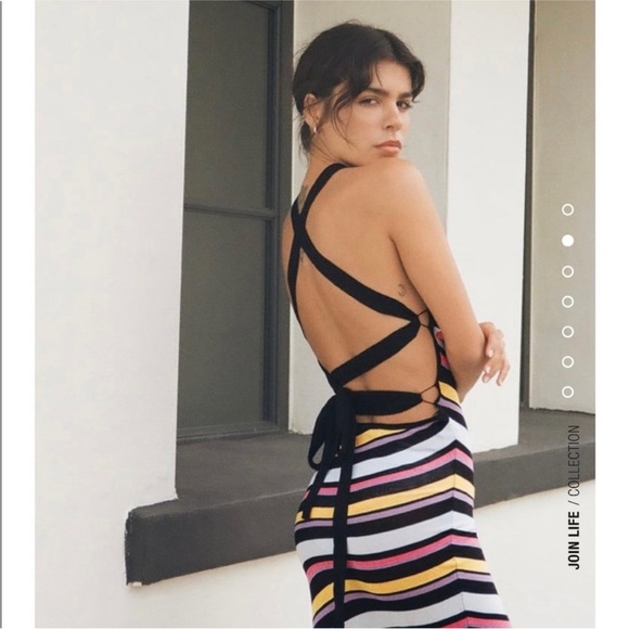 Zara stripe crossback knit dress NWT - Picture 1 of 7